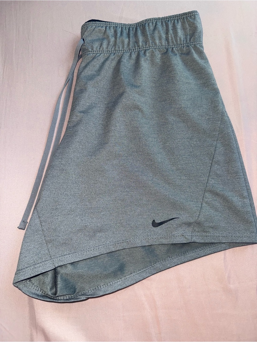 Nike Women's Gray Athletic Shorts with Drawstring Waist